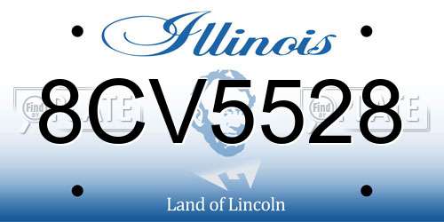 8CV5528 Illinois License Plate