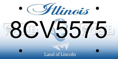 8CV5575 Illinois License Plate