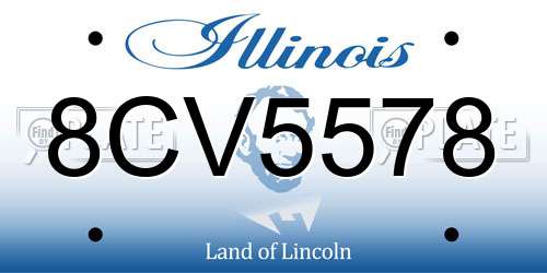 8CV5578 Illinois License Plate