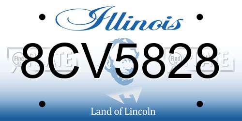 8CV5828 Illinois License Plate