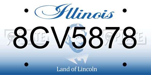 8CV5878 Illinois License Plate