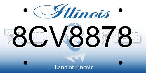 8CV8878 Illinois License Plate