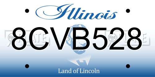 8CVB528 Illinois License Plate