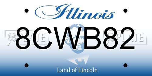 8CWB82 Illinois License Plate