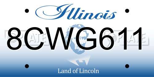 8CWG611 Illinois License Plate