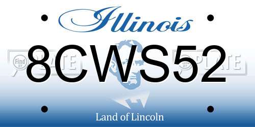8CWS52 Illinois License Plate