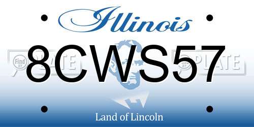 8CWS57 Illinois License Plate