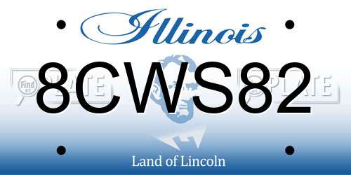 8CWS82 Illinois License Plate