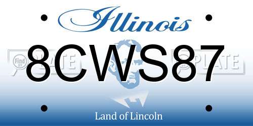 8CWS87 Illinois License Plate