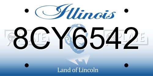 8CY6542 Illinois License Plate