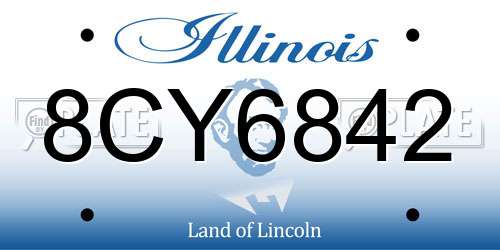 8CY6842 Illinois License Plate
