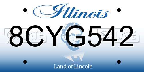 8CYG542 Illinois License Plate