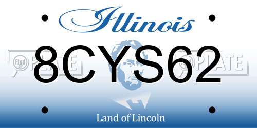 8CYS62 Illinois License Plate