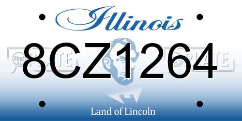 8CZ1264 Illinois License Plate