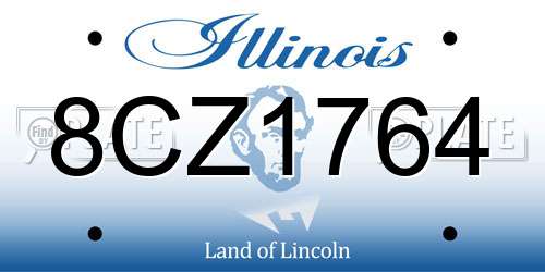 8CZ1764 Illinois License Plate