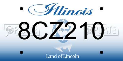 8CZ210 Illinois License Plate