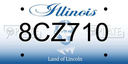 8CZ710 Illinois License Plate