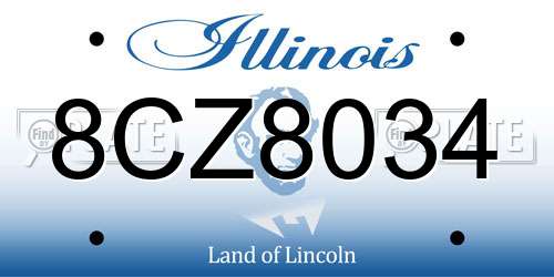 8CZ8034 Illinois License Plate