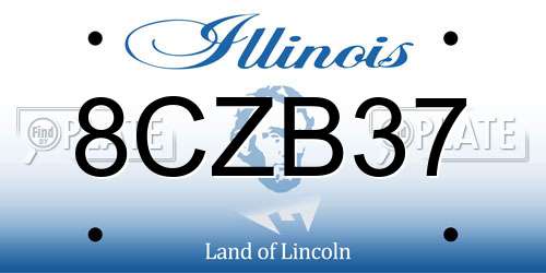 8CZB37 Illinois License Plate
