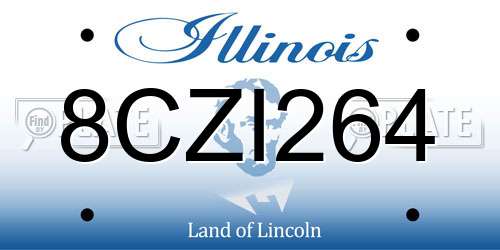 8CZI264 Illinois License Plate