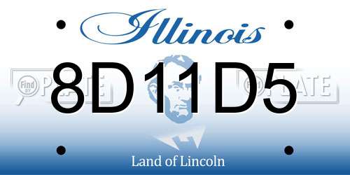 8D11D5 Illinois License Plate