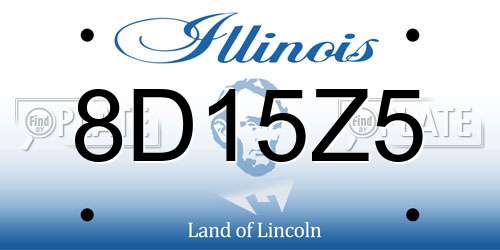 8D15Z5 Illinois License Plate