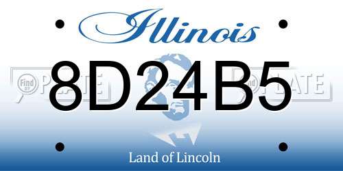 8D24B5 Illinois License Plate
