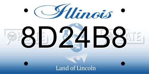 8D24B8 Illinois License Plate