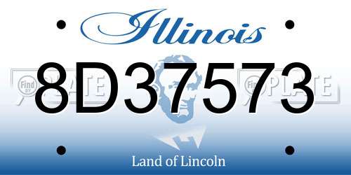 8D37573 Illinois License Plate