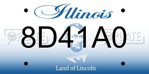 8D41A0 Illinois License Plate