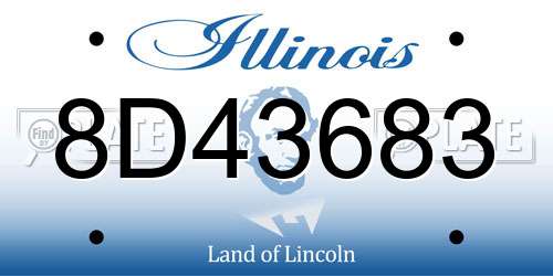 8D43683 Illinois License Plate