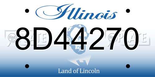 8D44270 Illinois License Plate