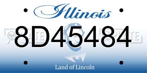 8D45484 Illinois License Plate