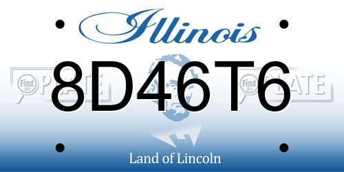 8D46T6 Illinois License Plate