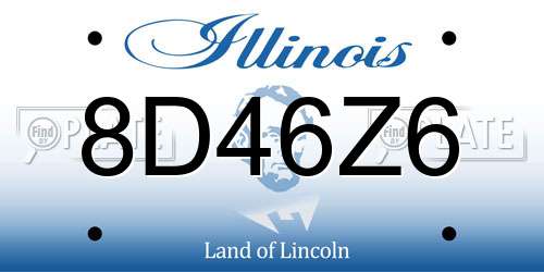 8D46Z6 Illinois License Plate