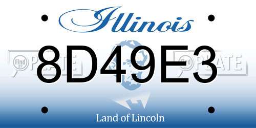 8D49E3 Illinois License Plate