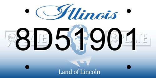 8D51901 Illinois License Plate