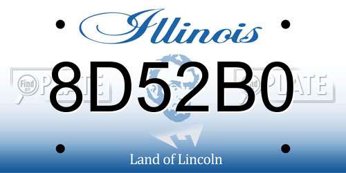 8D52B0 Illinois License Plate