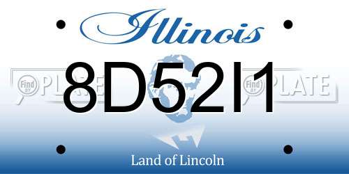 8D52I1 Illinois License Plate