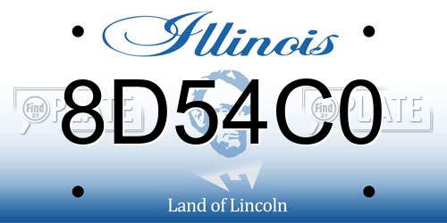8D54C0 Illinois License Plate