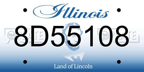 8D55108 Illinois License Plate