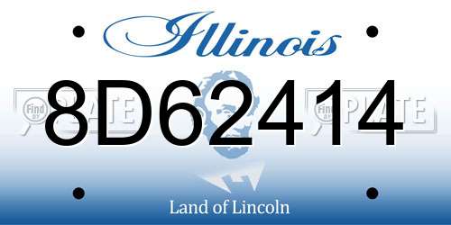 8D62414 Illinois License Plate