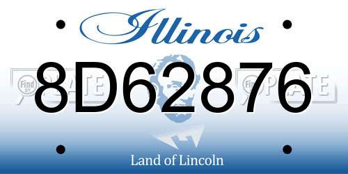 8D62876 Illinois License Plate