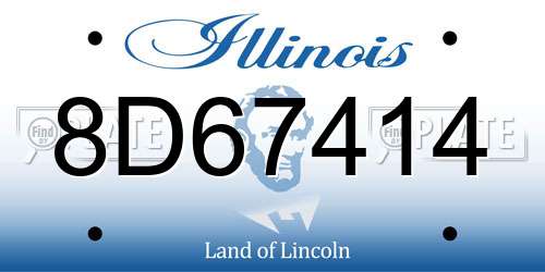 8D67414 Illinois License Plate