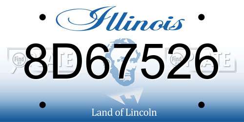 8D67526 Illinois License Plate