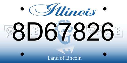 8D67826 Illinois License Plate