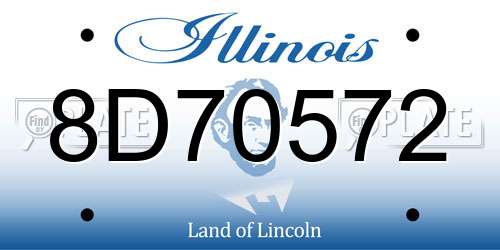 8D70572 Illinois License Plate