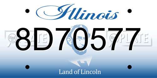8D70577 Illinois License Plate