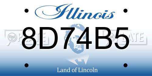 8D74B5 Illinois License Plate
