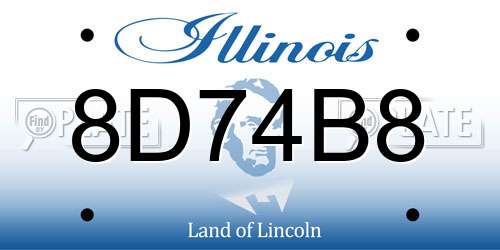 8D74B8 Illinois License Plate